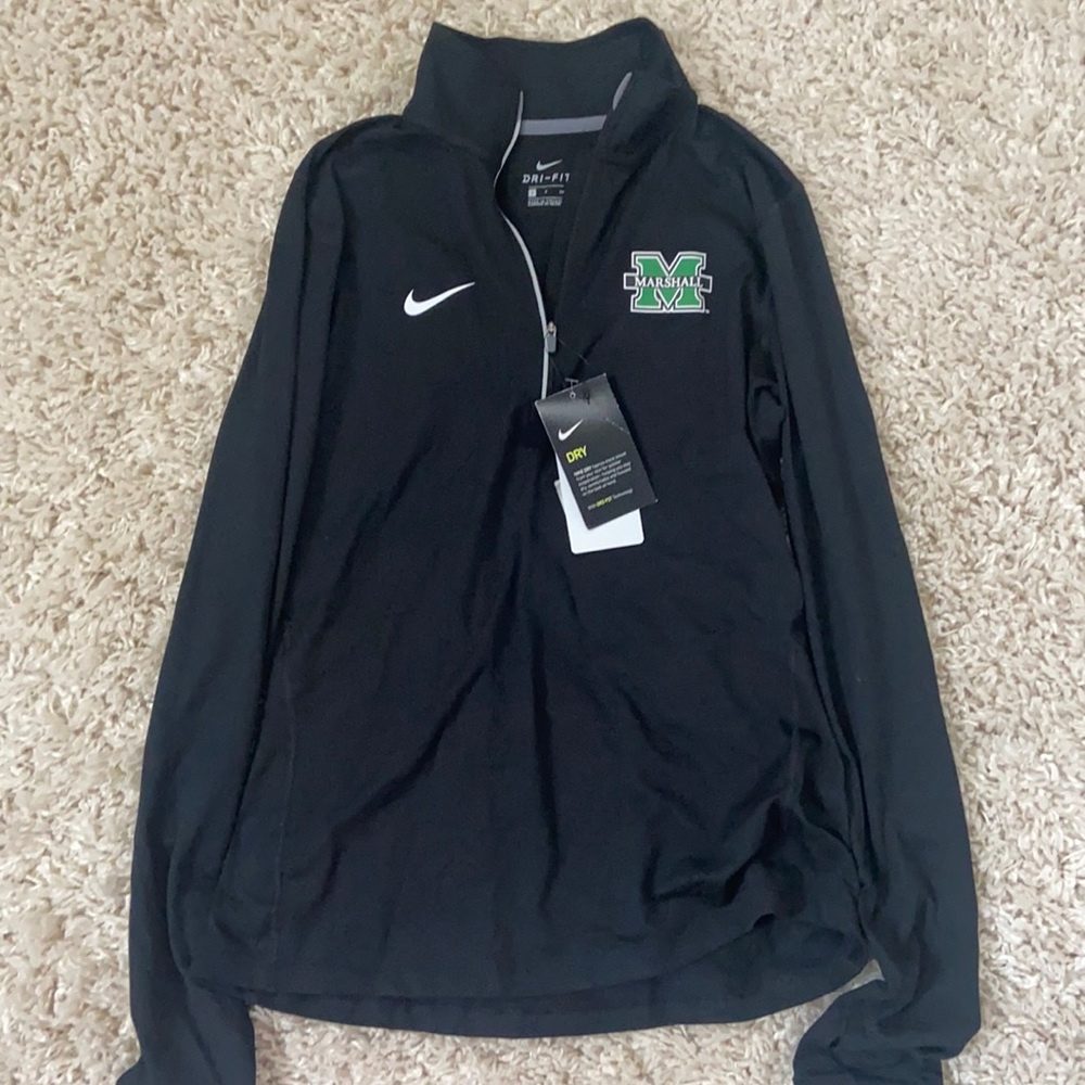 Marshall university 3/4 Nike zip long sleeve
